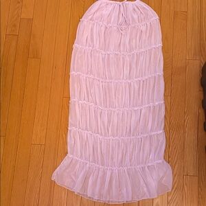 Elegant white bathing suit cover up- creme